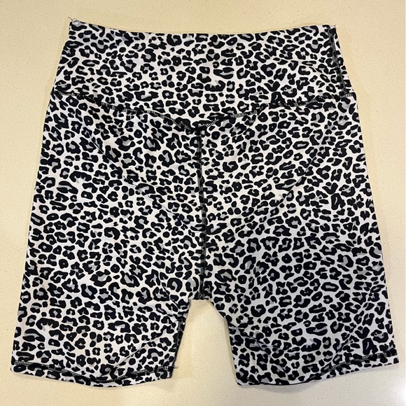 White Leopard Biker Shorts - Picture 2 of 4